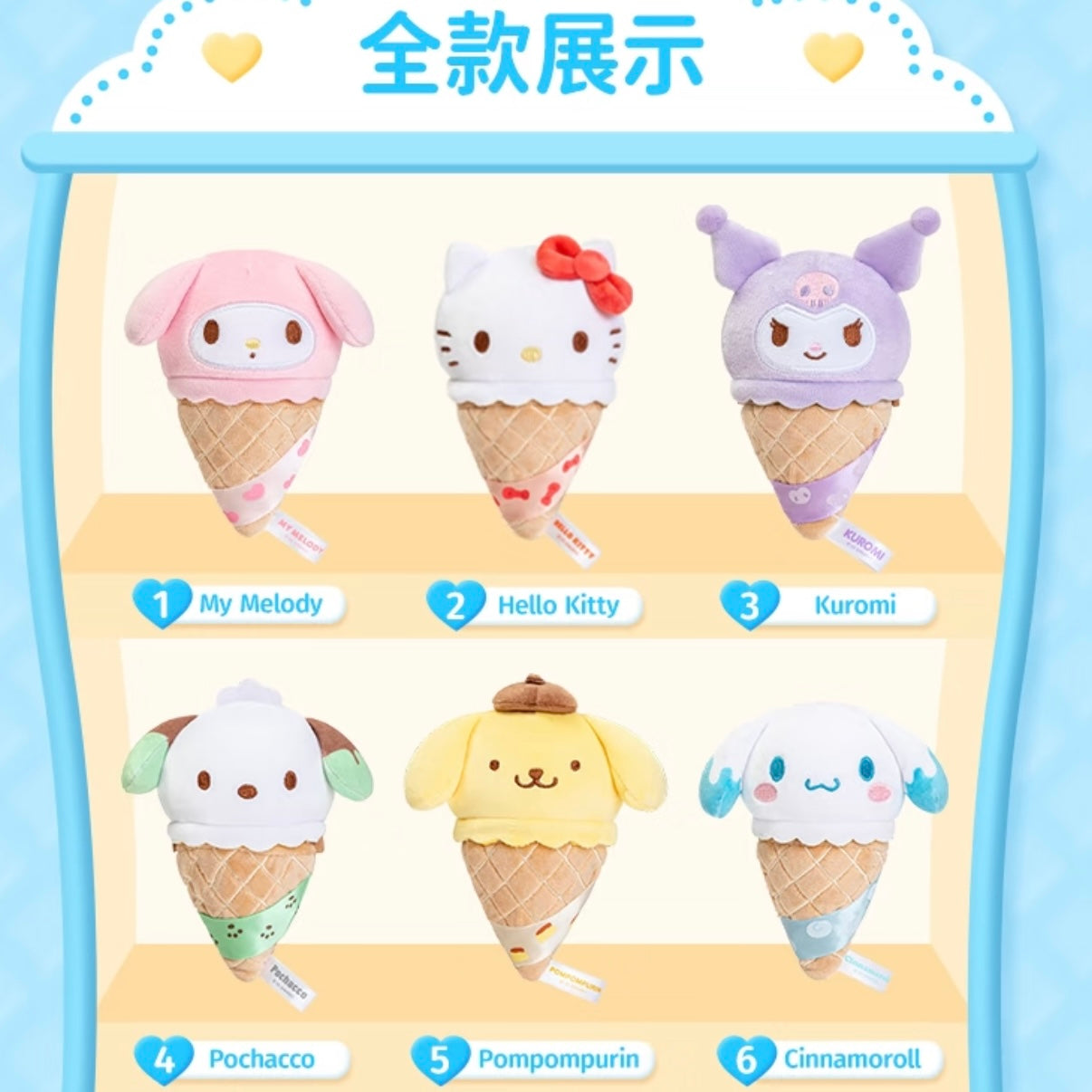 Sanrio Ice Cream Cone Series Plush Blind Bag