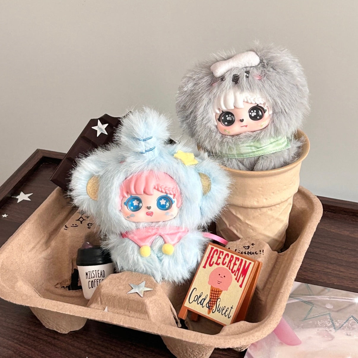 Sanmi Rabbits Little Baby Hand in Hand Plush Series Blind Box