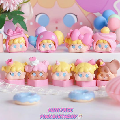 QoQo Mini Face Pink Birthday Mini Bean Blind Box