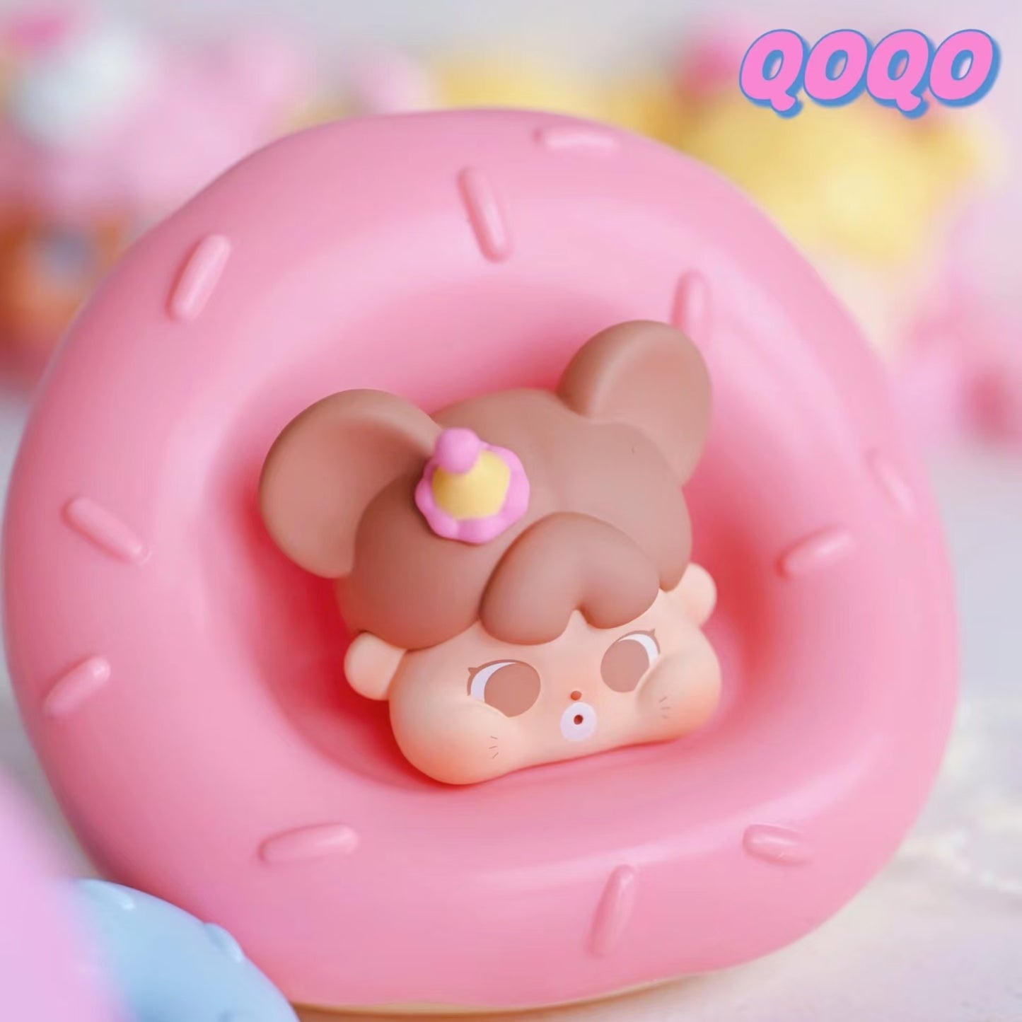 QoQo Mini Face Pink Birthday Mini Bean Blind Box