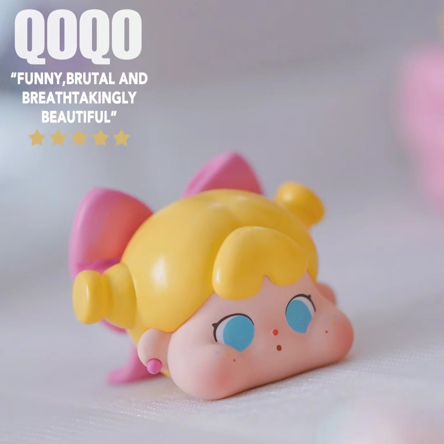 QoQo Mini Face Pink Birthday Mini Bean Blind Box