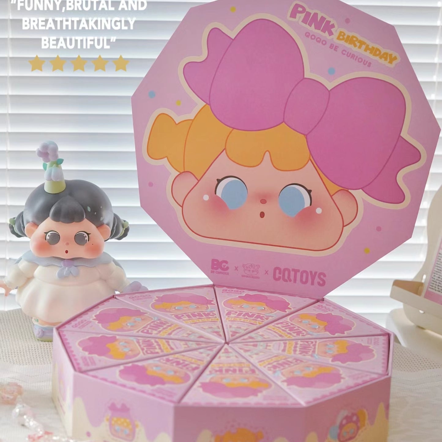 QoQo Mini Face Pink Birthday Mini Bean Blind Box