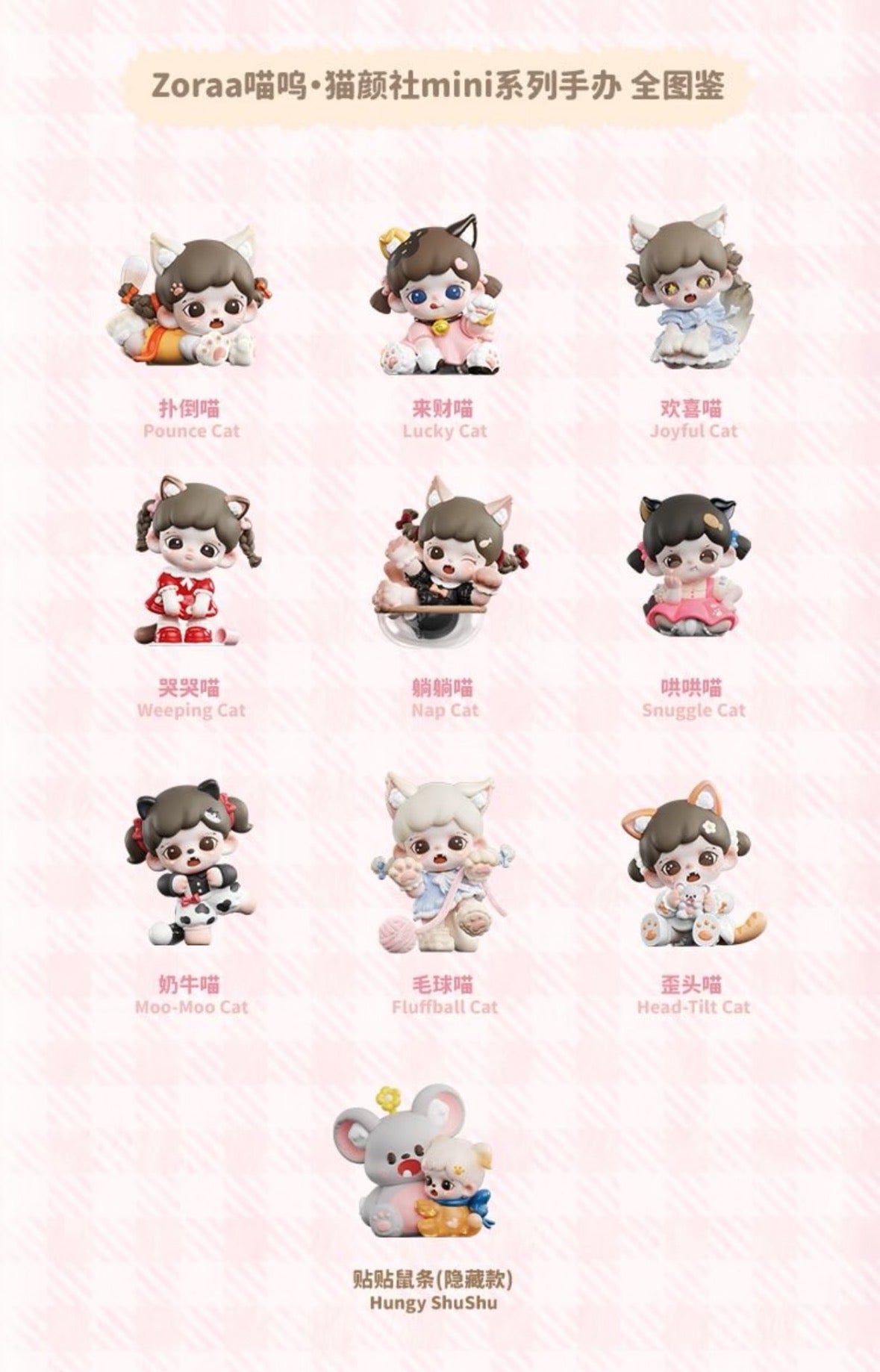 Baby Zoraa Meow Cat Face Series Mini Series Blind Box