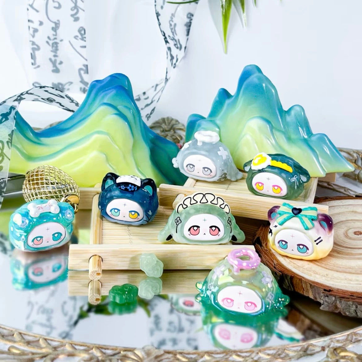 【1box/4pcs】Bunny Fortune Blessing Series Mini Bean Blind Box