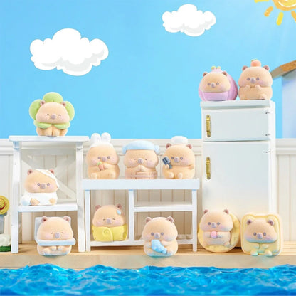 【4bags】Capybara Flocking Mini Bean Series Blind Box