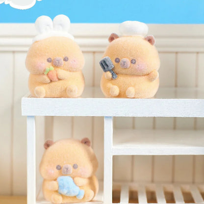 【4bags】Capybara Flocking Mini Bean Series Blind Box