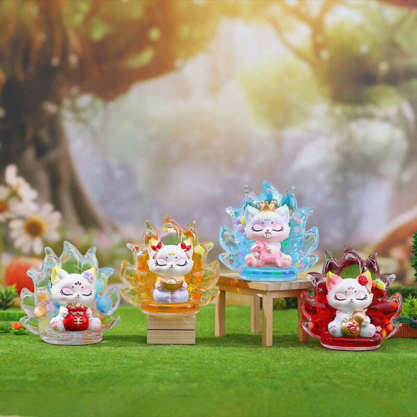 Good Omen Flowing Sand Nine Tailed Fox Series Blind Box