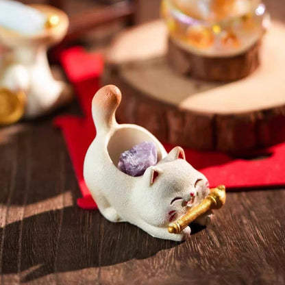 【2boxes】Lucky Cat Crystal Fragrant Stone Blind Box