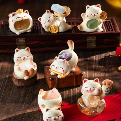 【2boxes】Lucky Cat Crystal Fragrant Stone Blind Box