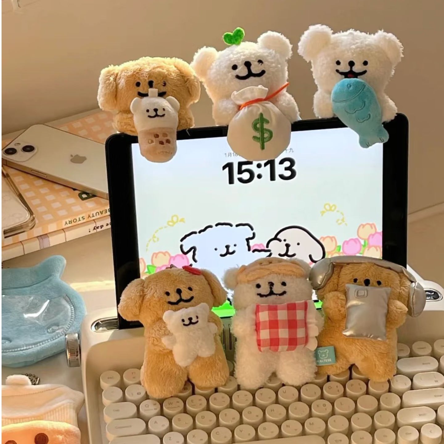 Maltese Packed with Luck Series Plush Pendant