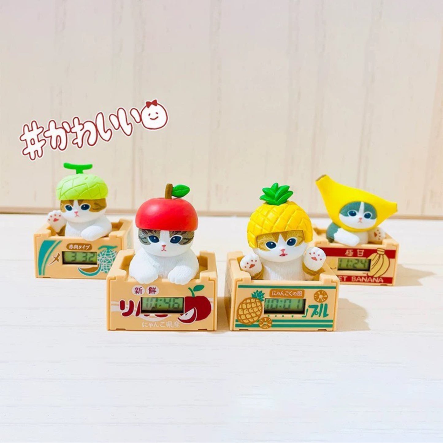 Mofusand Fruit Shaped Cardboard Clock