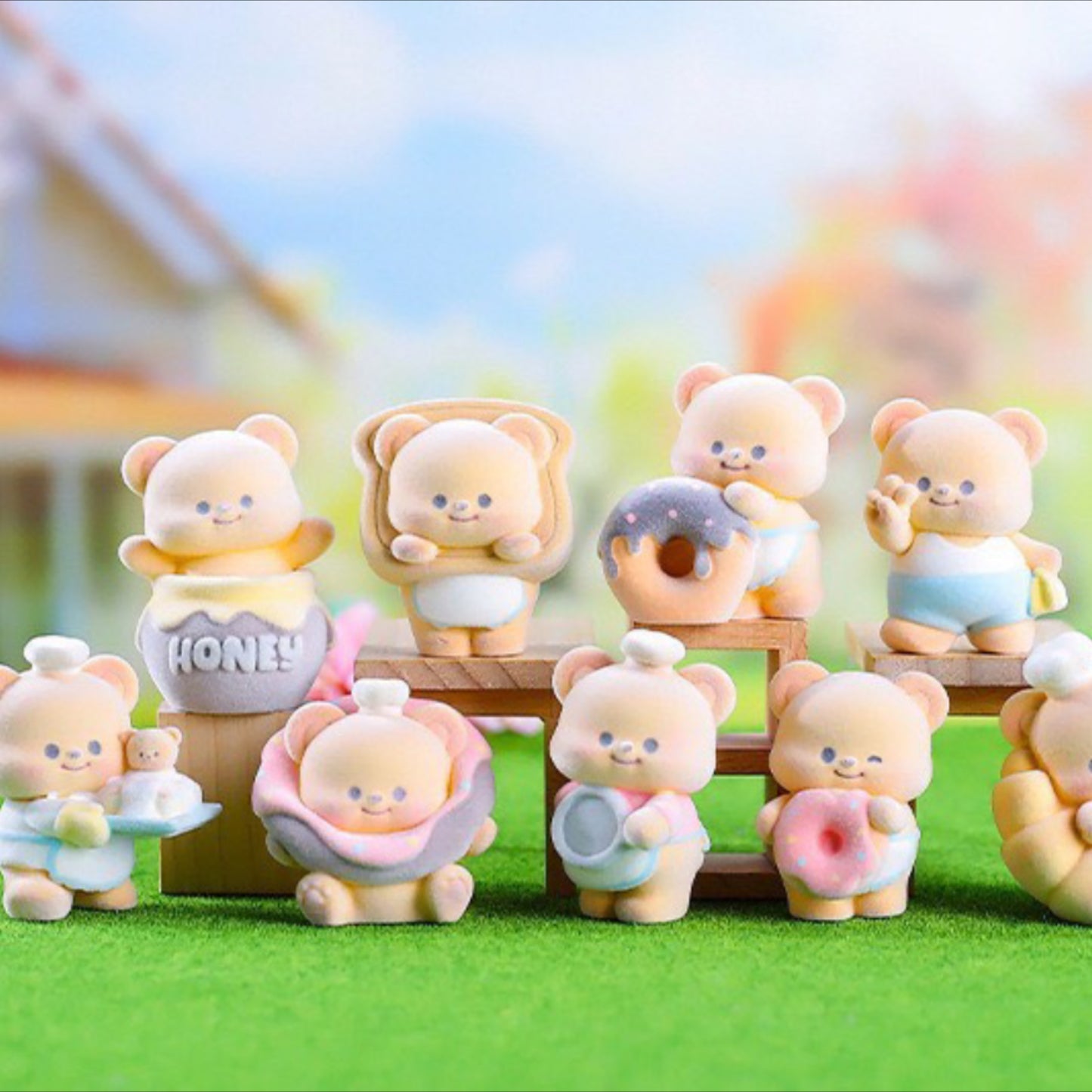 Butter Bear Cream Puff Flocking Series Blind Box