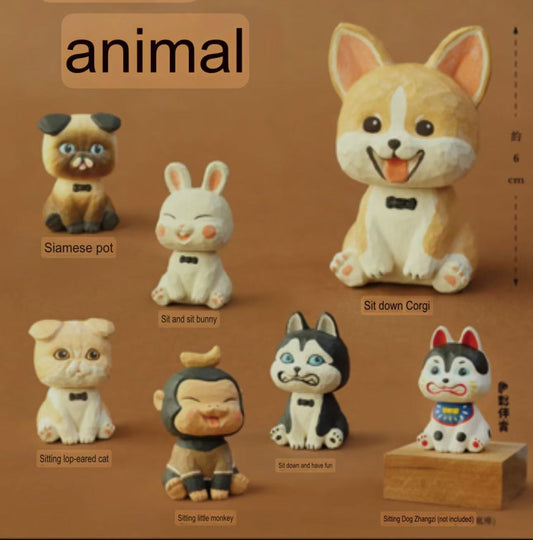 Sitting Animal Twister Series Blind Box