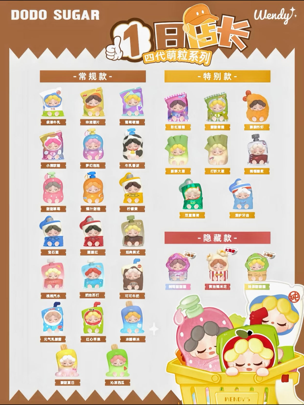Wendy One-day Manager Series Mini Bean Series Blind Bag